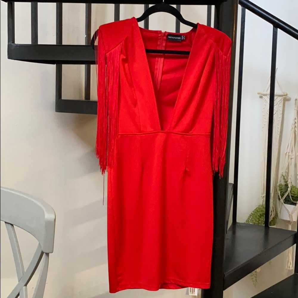 Pretty little thing red party dress